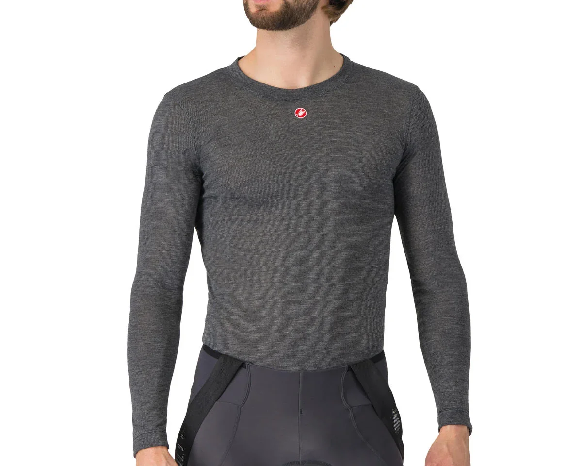 Castelli Medio Long Sleeve Base Layer (Melange Grey) (M)